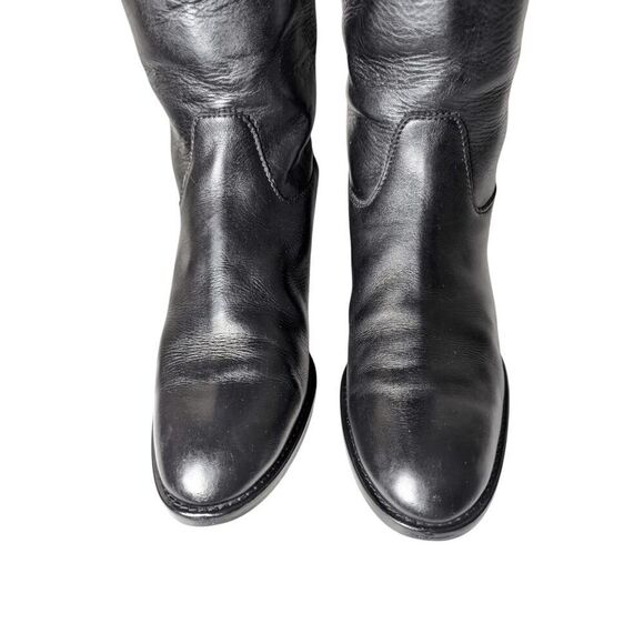 J CREW Field Black Leather Riding Boot Size 8.5 - Picture 10 of 13